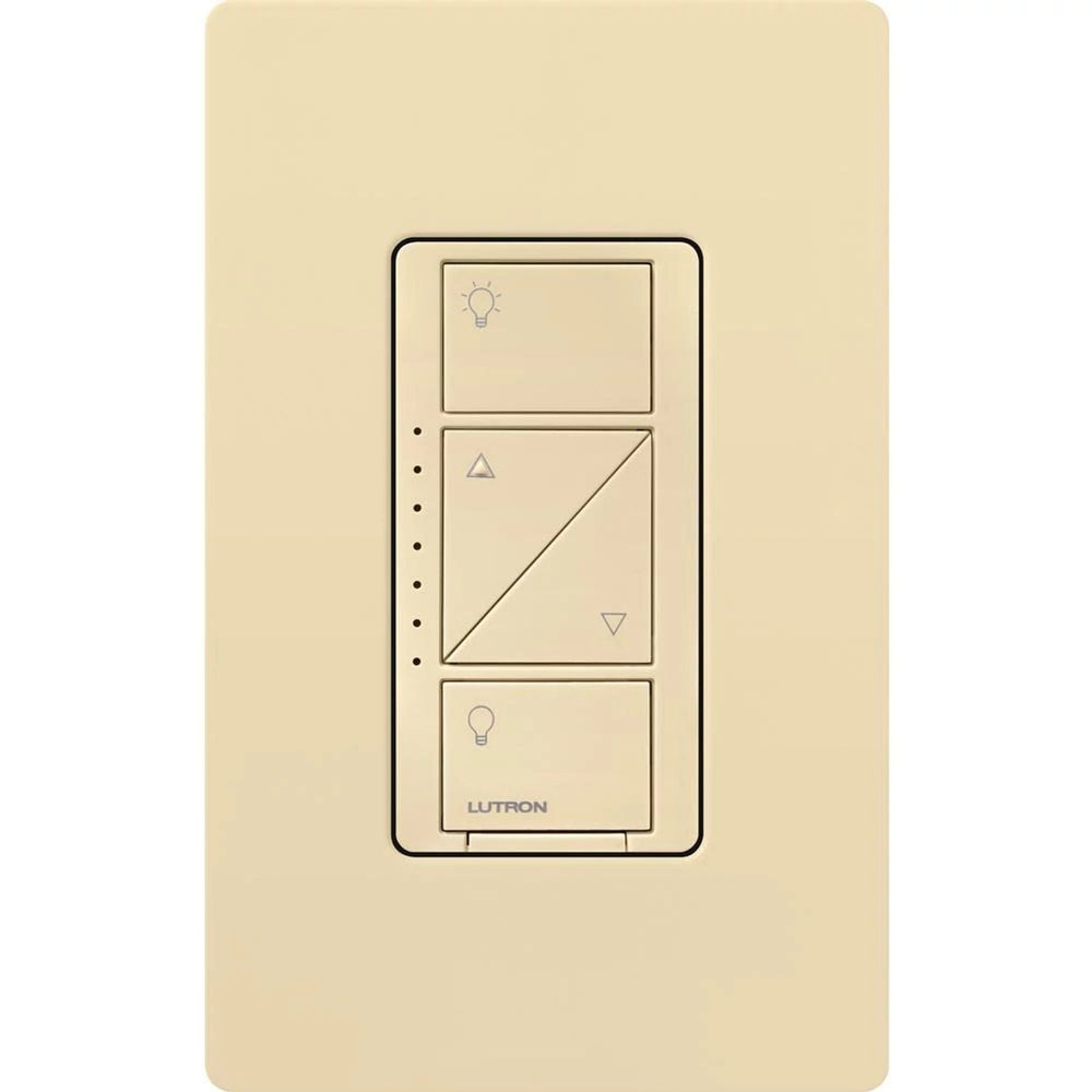 Lutron Caseta Original In-Wall Smart Dimmer Switch PRO, Neutral Optional, 250W LED or 1000VA, MLV, 120V, Single-Pole/3-Way, PD-10NXD-IV, Ivory