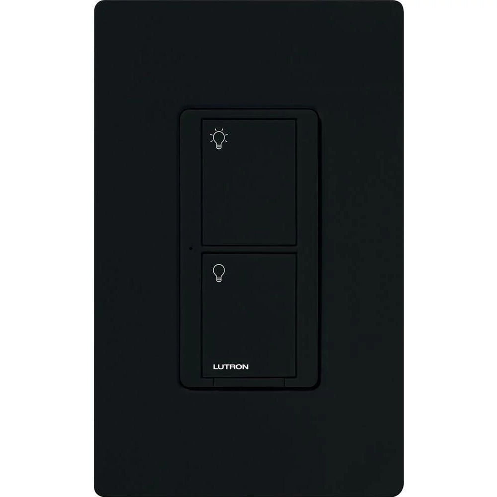 Lutron Caseta In-Wall Smart Switch PRO, No Neutral Required, 5A Lighting or 3A General Fan Load, 120/277V, Single Pole/3-Way, PD-5WS-BL, Black