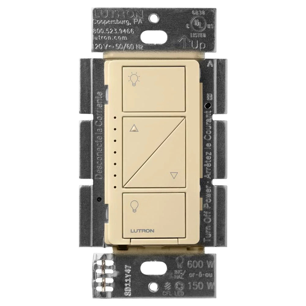 Lutron Caseta Original Smart Dimmer Switch, 150W LED, No Neutral Required, 120V, PD-6WCL-IV, Ivory
