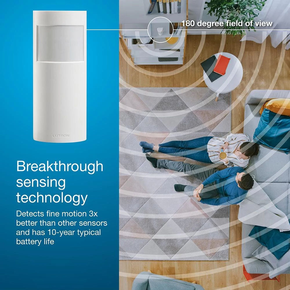 Lutron Caseta Smart Motion Sensor, Occupancy/Vacancy, Works With Caseta Dimmers and Switches, PD-OSENS-WH, White