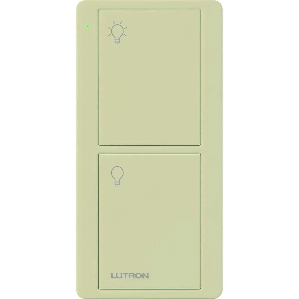 Lutron 2-Button Pico Smart Remote, with Light Icons, PJ2-2B-GIV-L01, Ivory