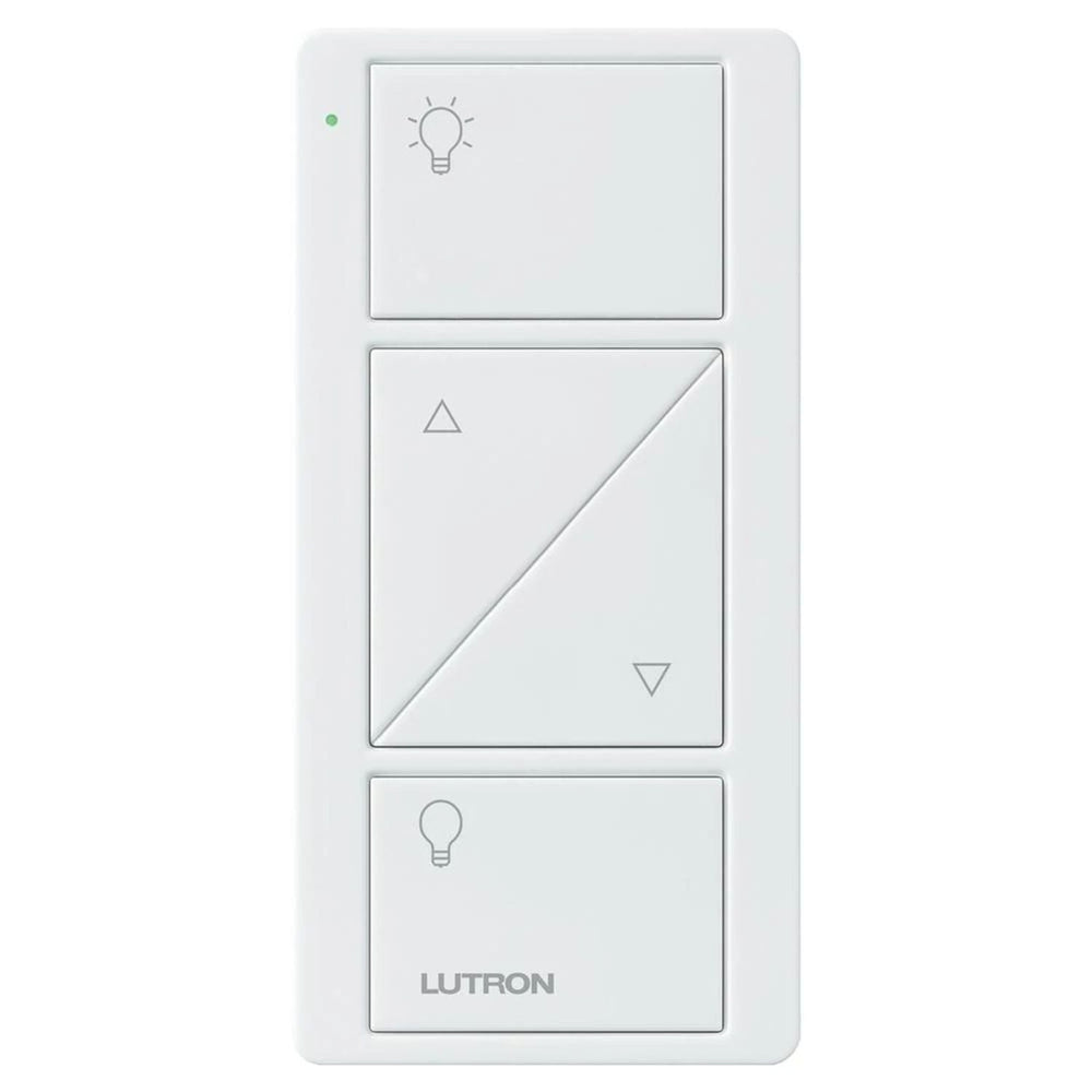 Lutron 2-Button with Raise/Lower, Pico Smart Remote, with Light Icons,UPJ2-2BRL-WH-L01, White, BAA Compliant