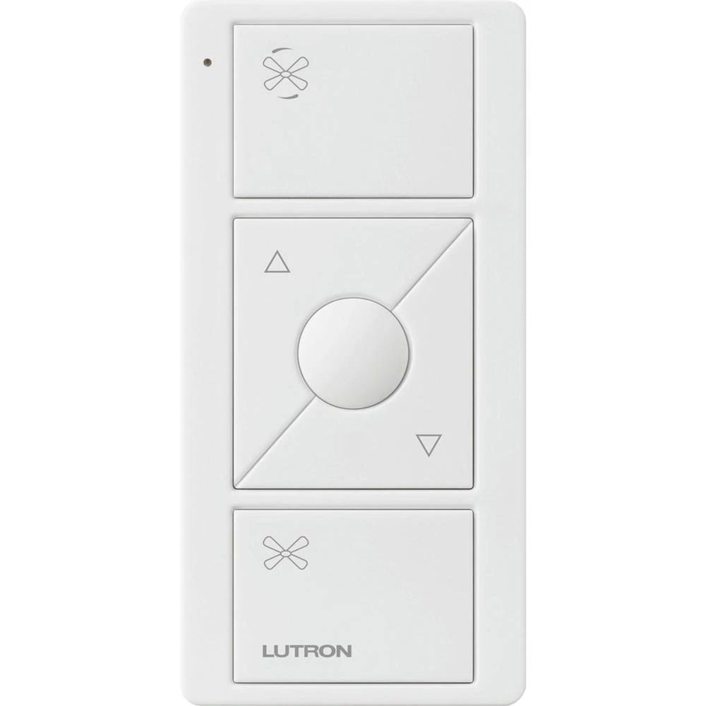 Lutron Pico Smart Remote for Fan Control, 3-Button Raise/Lower with Preset Button, PJ2-3BRL-GWH-F01, White