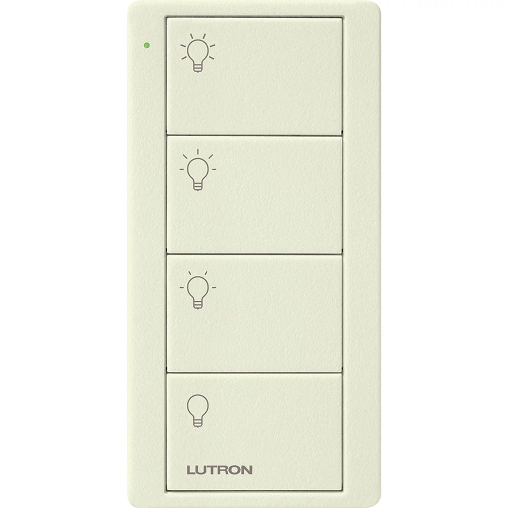 Lutron 4-Button, Scene Control, Pico Smart Remote, with Light Icons, PJ2-4B-TBI-L31, Biscuit