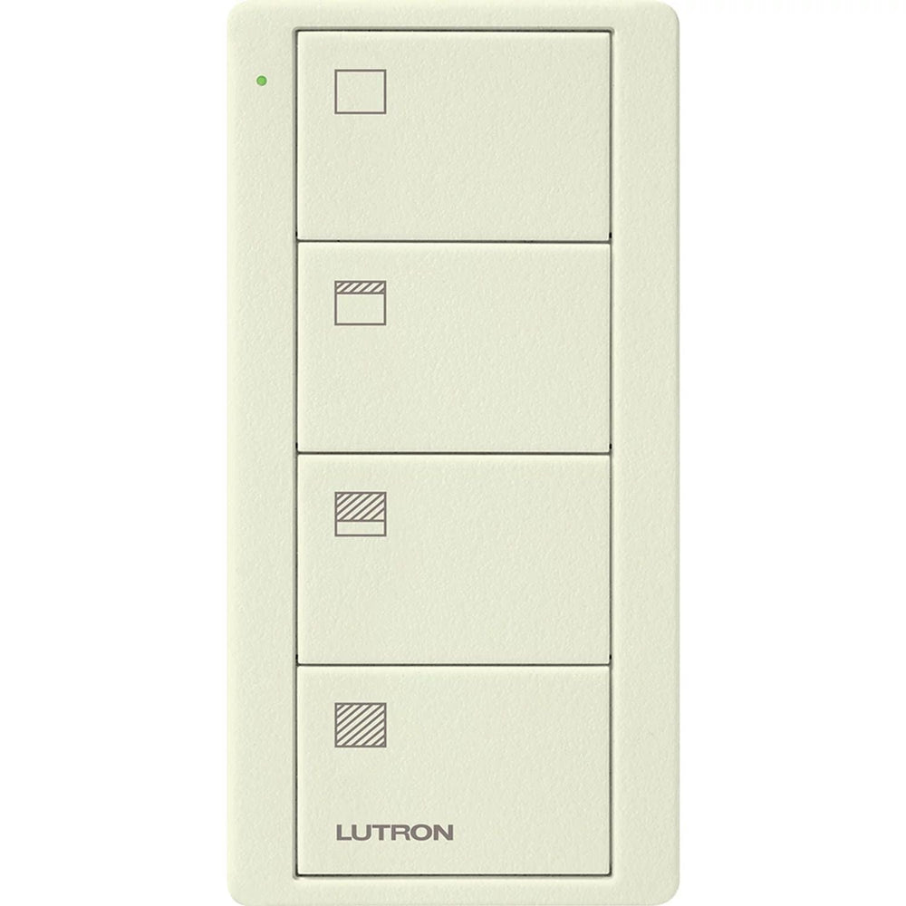 Lutron 4-Button, 2 Group Control, Pico Smart Remote, with Light Icons, PJ2-4B-TBI-L21, Biscuit