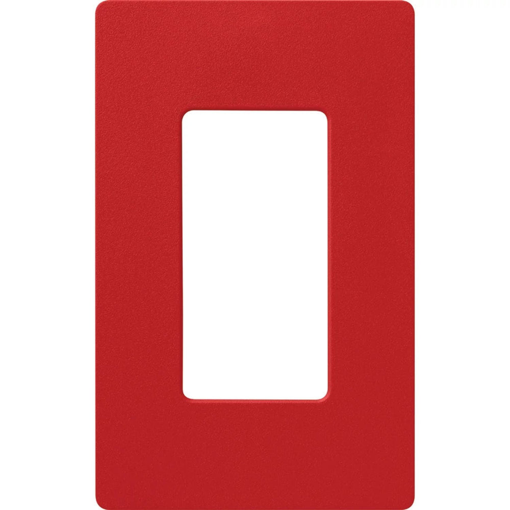 Lutron Claro 1 Gang Wall Plate for Decorator-Style Dimmers, Switches, and Outlets, Satin Finish, SC-1-SR, Signal Red