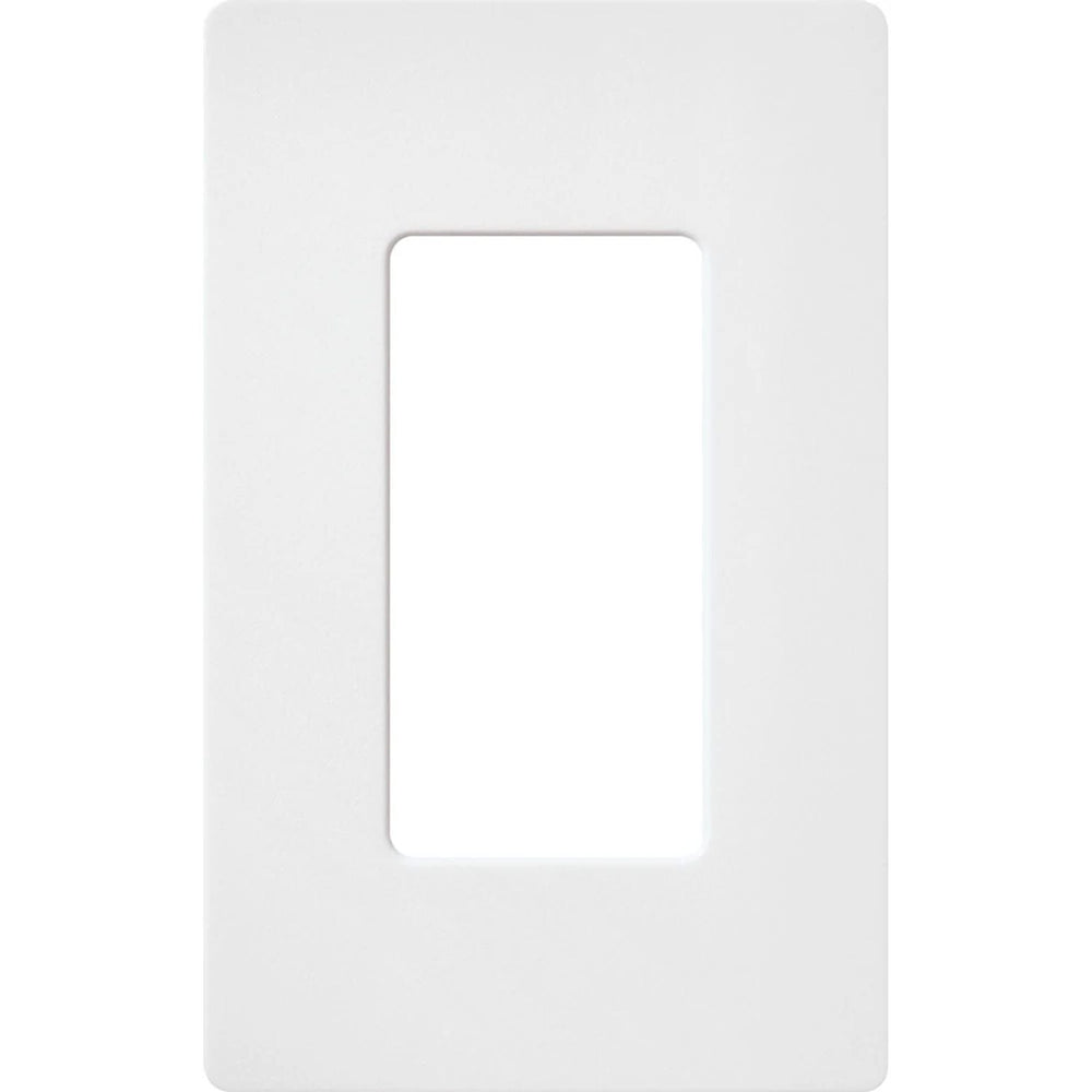 Lutron Claro 1 Gang Wall Plate for Decorator-Style Dimmers, Switches, and Outlets, Satin Finish, SC-1-SW, Snow White
