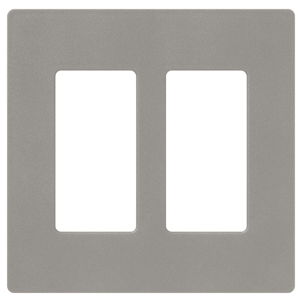 Lutron Claro 2 Gang Wall Plate for Decorator-Style Dimmers, Switches, and Outlets, Satin Finish, SC-2-CS, Cobblestone