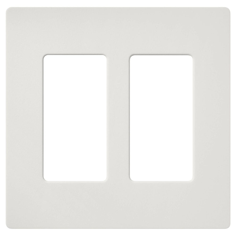 Lutron Claro 2 Gang Wall Plate for Decorator-Style Dimmers, Switches, and Outlets, Satin Finish, SC-2-LG, Lunar Gray