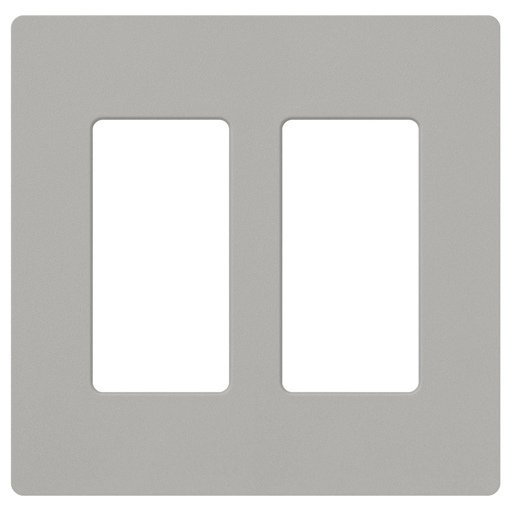 Lutron Claro 2 Gang Wall Plate for Decorator-Style Dimmers, Switches, and Outlets, Satin Finish, SC-2-PB, Pebble