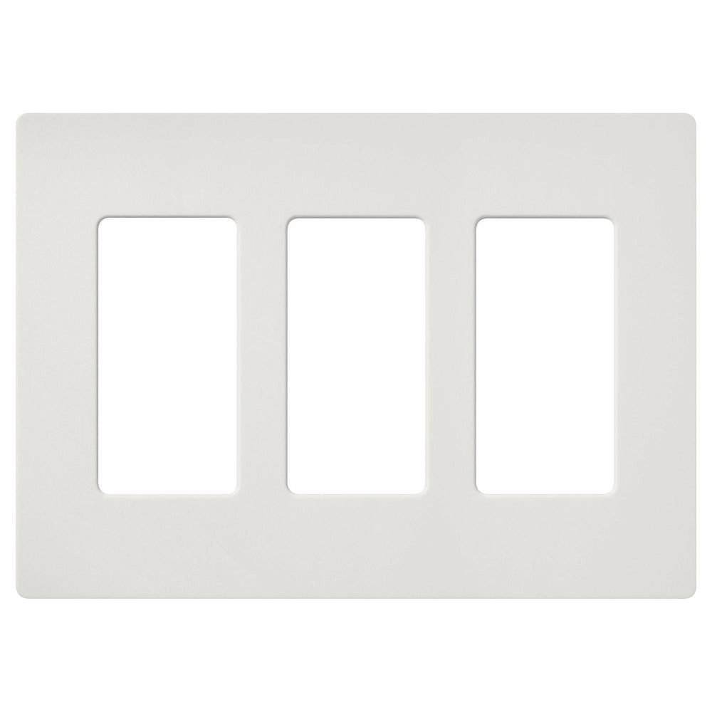 Lutron Claro 3 Gang Wall Plate for Decorator-Style Dimmers, Switches, and Outlets, Satin Finish, SC-3-LG, Lunar Gray