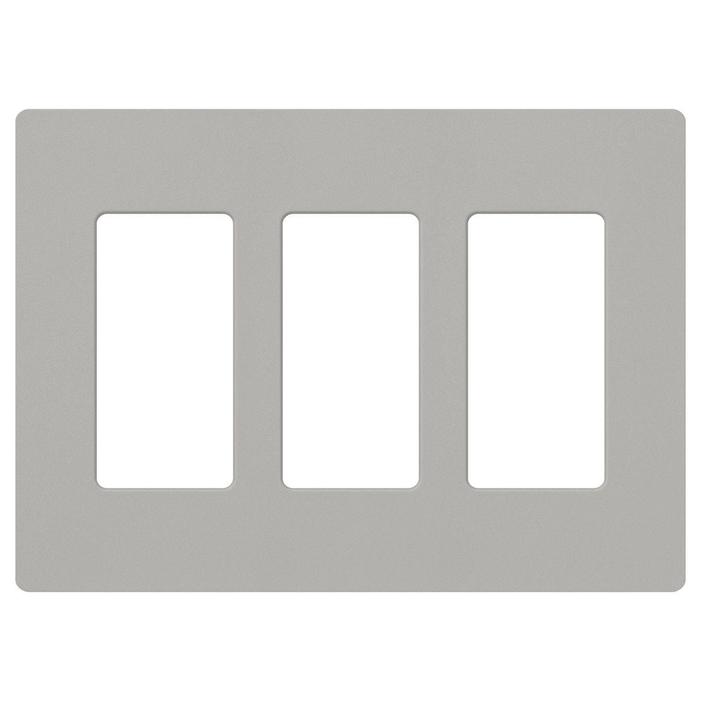Lutron Claro 3 Gang Wall Plate for Decorator-Style Dimmers, Switches, and Outlets, Satin Finish, SC-3-PB, Pebble