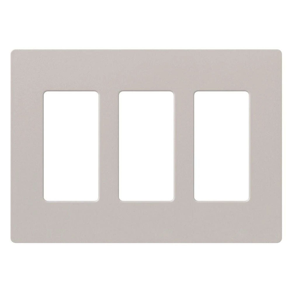 Lutron Claro 3 Gang Wall Plate for Decorator-Style Dimmers, Switches, and Outlets, Satin Finish, SC-3-TP, Taupe