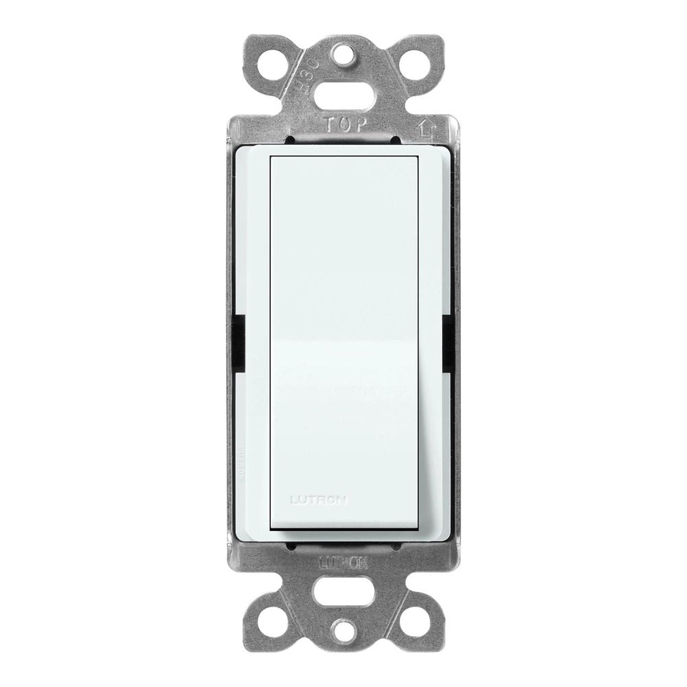 Lutron Claro Single Pole/3-Way, On/Off Rocker Switch, 15A, Satin Finish, SC-3PS-GL, Glacier White