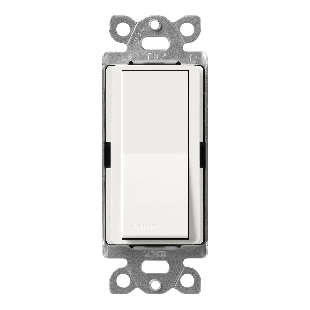 Lutron Claro Single Pole/3-Way, On/Off Rocker Switch, 15A, Satin Finish, SC-3PS-RW, Architectural White