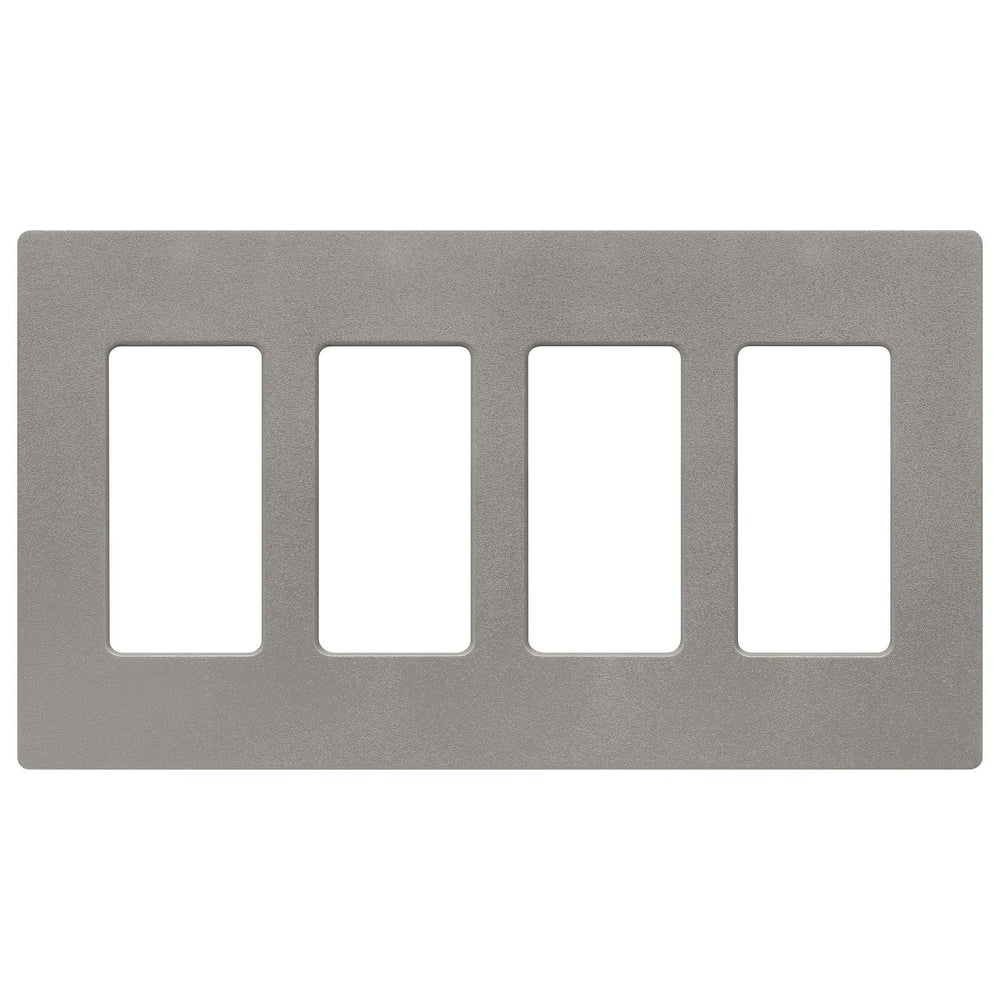 Lutron Claro 4 Gang Wall Plate for Decorator-Style Dimmers, Switches, and Outlets, Satin Finish, SC-4-CS, Cobblestone