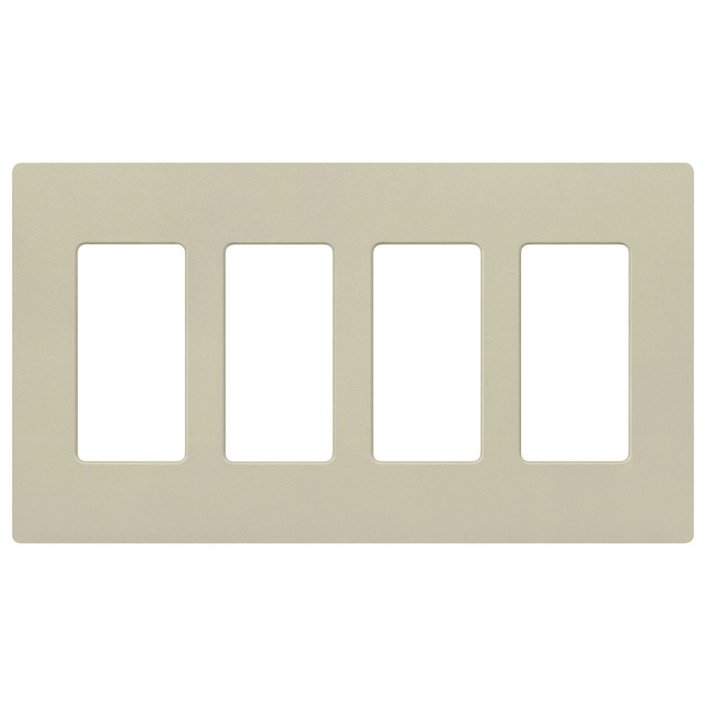 Lutron Claro 4 Gang Wall Plate for Decorator-Style Dimmers, Switches, and Outlets, Satin Finish, SC-4-CY, Clay