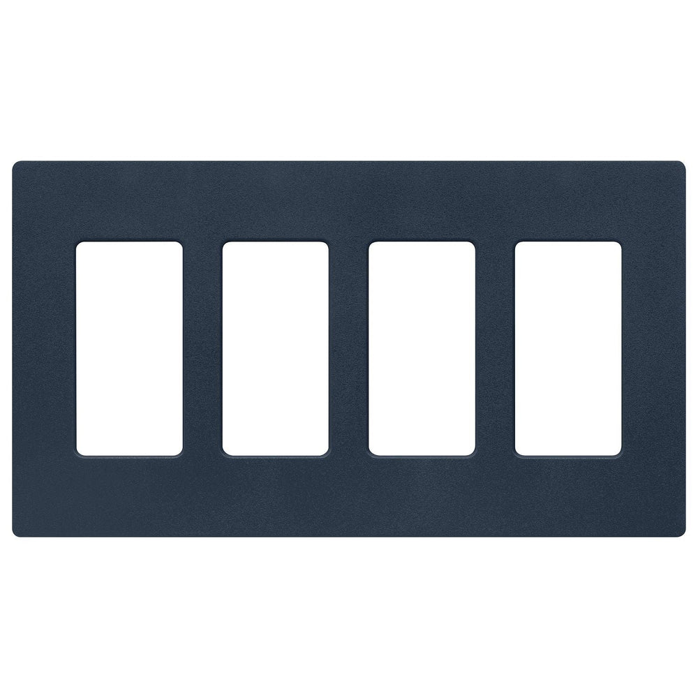 Lutron Claro 4 Gang Wall Plate for Decorator-Style Dimmers, Switches, and Outlets, Satin Finish, SC-4-DE, Deep Sea