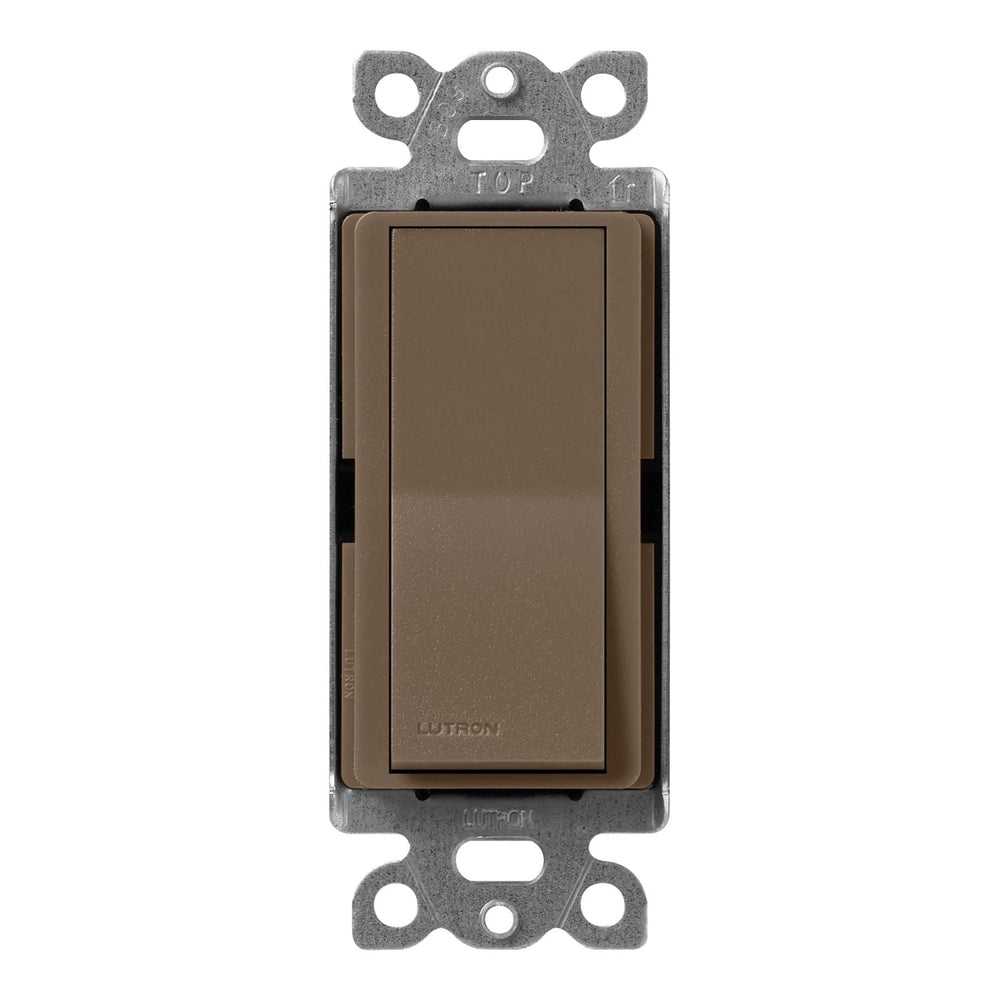 Lutron Claro 4-Way, On/Off Rocker Switch, 15A, Satin Finish, SC-4PS-EP, Espresso