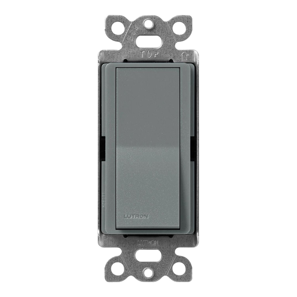 Lutron Claro 4-Way, On/Off Rocker Switch, 15A, Satin Finish, SC-4PS-SL, Slate