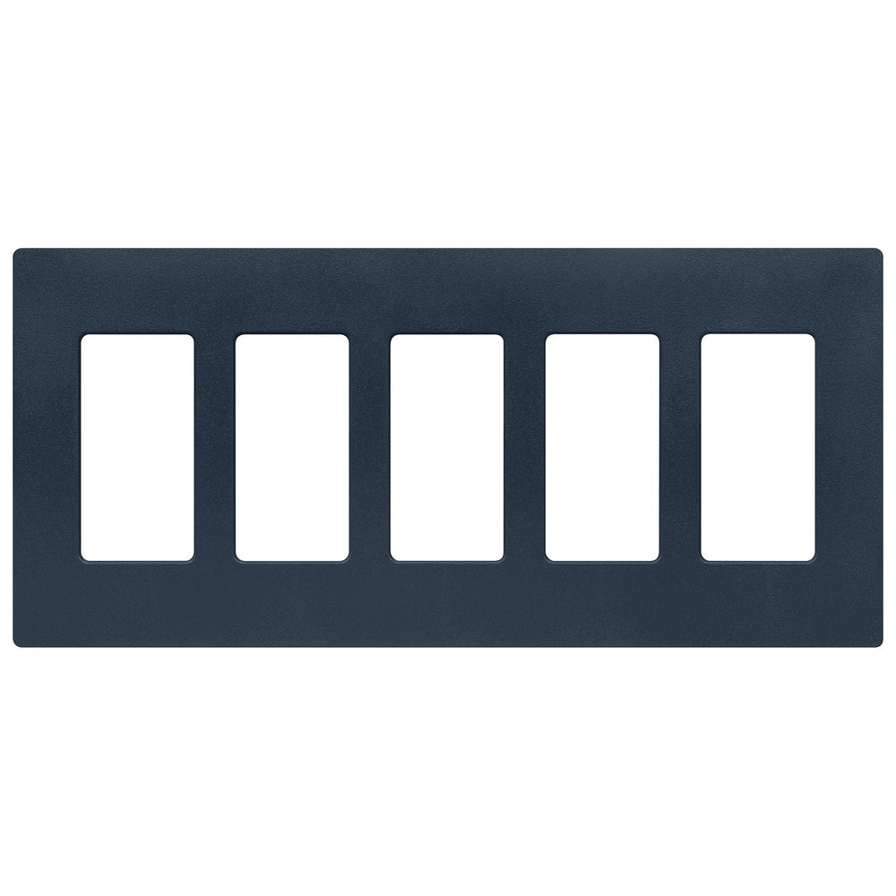 Lutron Claro 5 Gang Wall Plate for Decorator-Style Dimmers, Switches, and Outlets, Satin Finish, SC-5-DE, Deep Sea