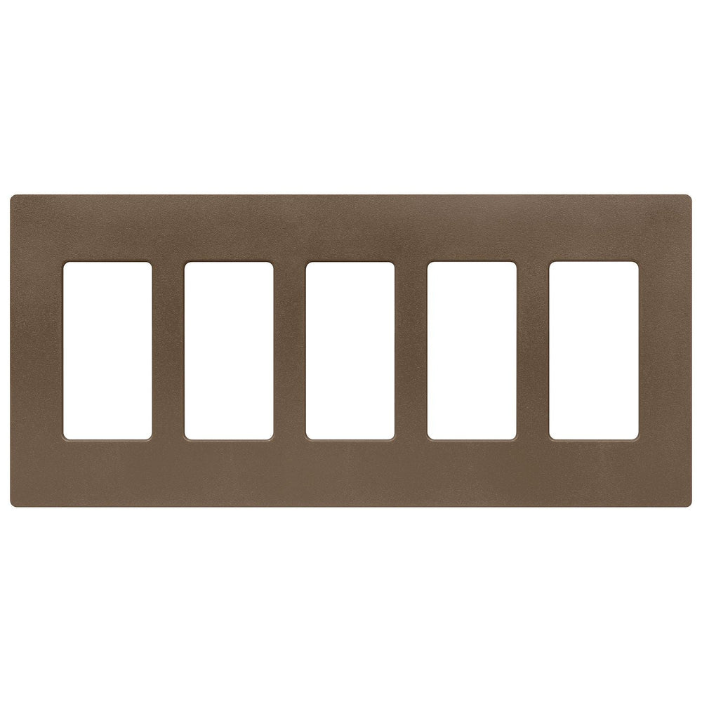 Lutron Claro 5 Gang Wall Plate for Decorator-Style Dimmers, Switches, and Outlets, Satin Finish, SC-5-EP, Espresso
