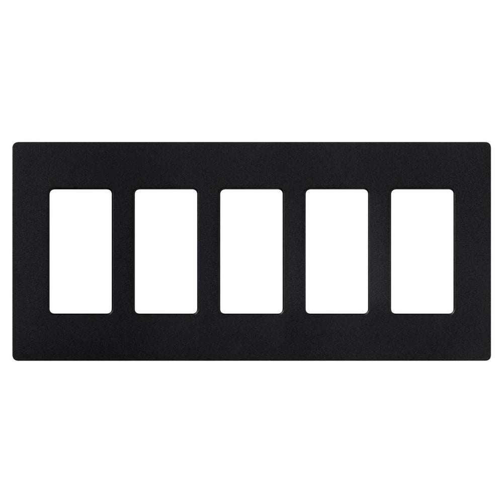 Lutron Claro 5 Gang Wall Plate for Decorator-Style Dimmers, Switches, and Outlets, Satin Finish, SC-5-MN, Midnight