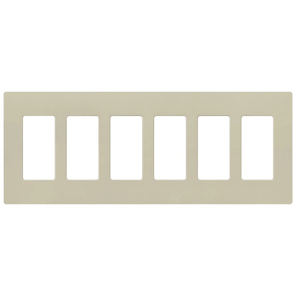 Lutron Claro 6 Gang Wall Plate for Decorator-Style Dimmers, Switches, and Outlets, Satin Finish, SC-6-CY, Clay