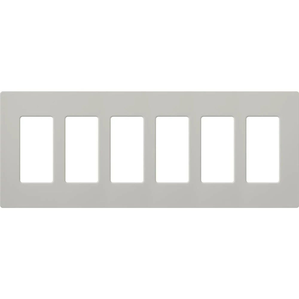 Lutron Claro 6 Gang Wall Plate for Decorator-Style Dimmers, Switches, and Outlets, Satin Finish, SC-6-MI, Mist