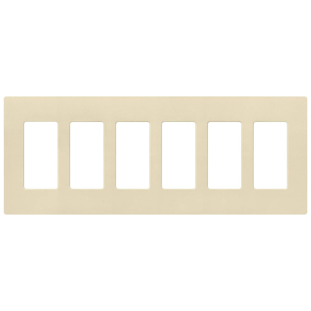 Lutron Claro 6 Gang Wall Plate for Decorator-Style Dimmers, Switches, and Outlets, Satin Finish, SC-6-SD, Sand