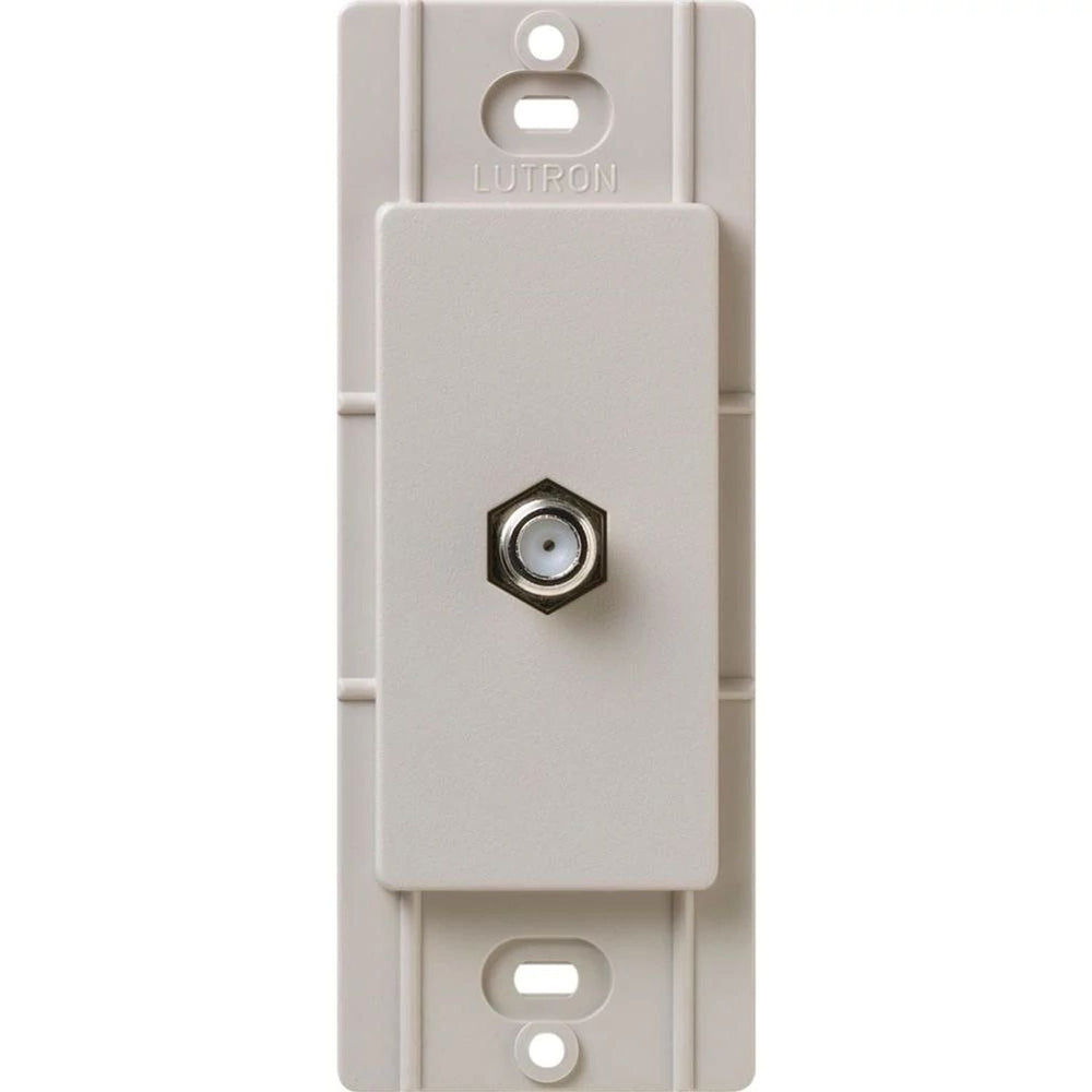 Lutron Claro Coaxial Cable Jack, Fits Decorator-Style Wall Plates, SC-CJ-TP, Taupe
