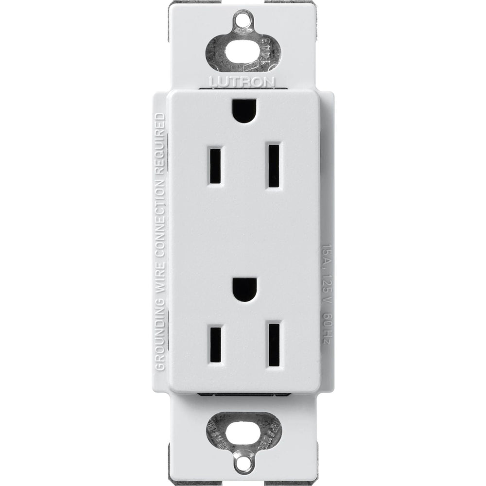 Lutron Claro 15A Duplex Receptacle, Decorator-Style Outlet, Satin Finish, SCR-15-MI, Mist