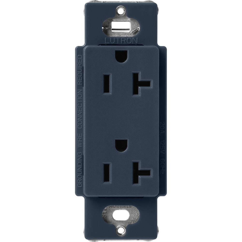 Lutron Claro 20A Duplex Receptacle, Decorator-Style Outlet, Satin Finish, SCR-20-DE, Deep Sea