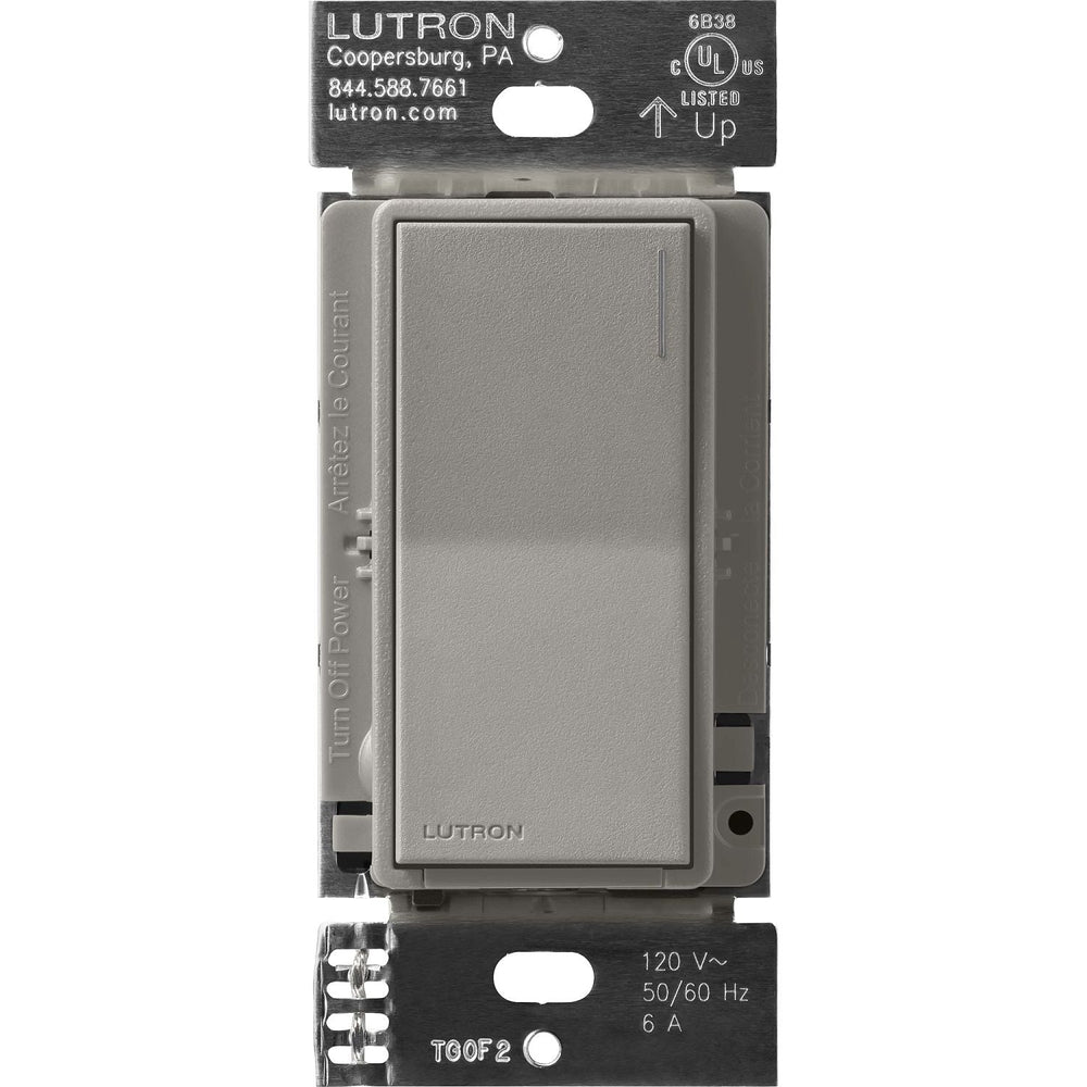 Lutron Sunnata On/Off Switch, 6A Lighting or 3A 1/10HP Motor, Single Pole/Multi-Location, ST-6ANS-CS, Cobblestone