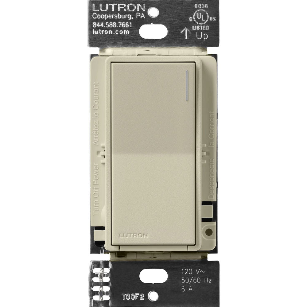 Lutron Sunnata On/Off Switch, 6A Lighting or 3A 1/10HP Motor, Single Pole/Multi-Location, ST-6ANS-CY, Clay