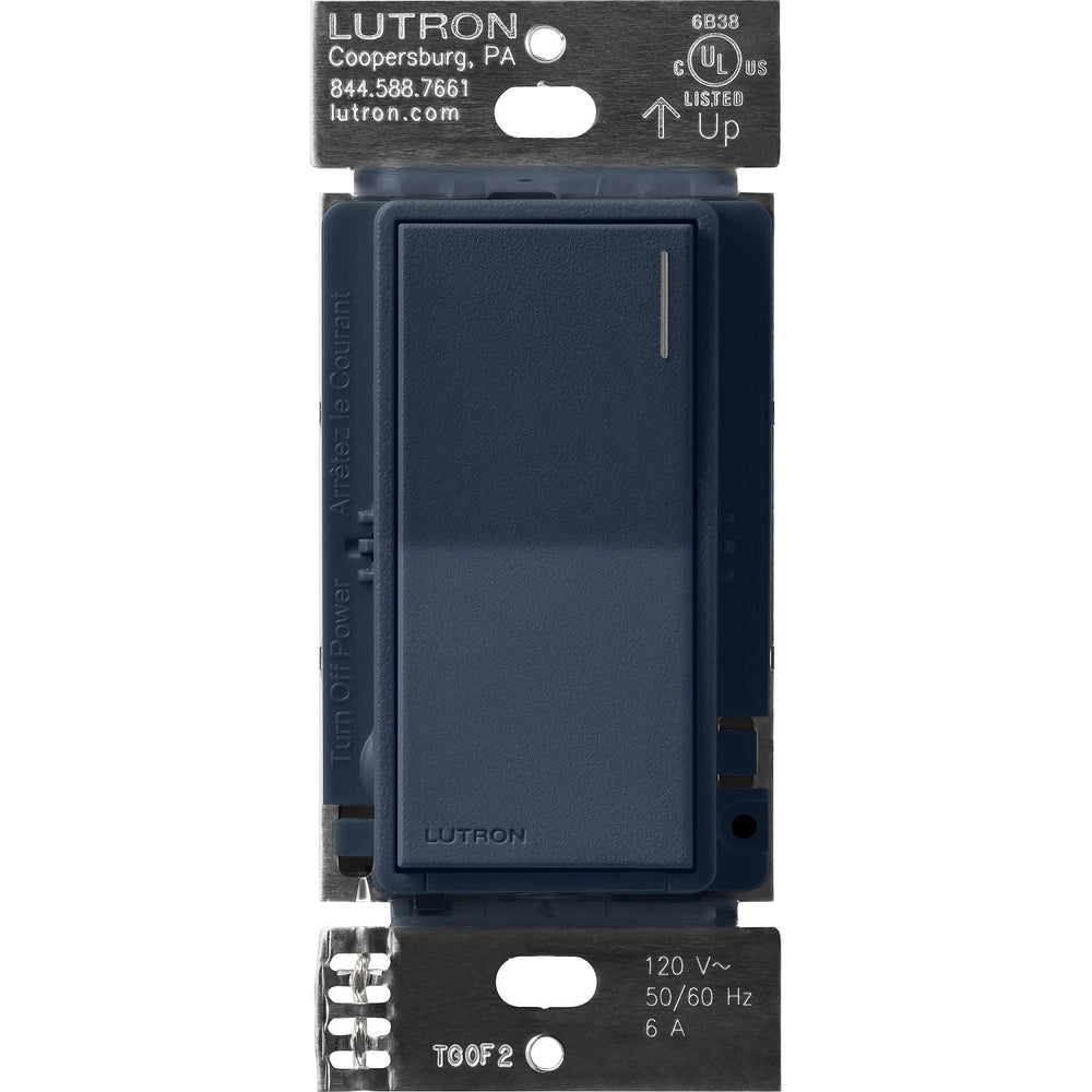 Lutron Sunnata On/Off Switch, 6A Lighting or 3A 1/10HP Motor, Single Pole/Multi-Location, ST-6ANS-DE, Deep Sea