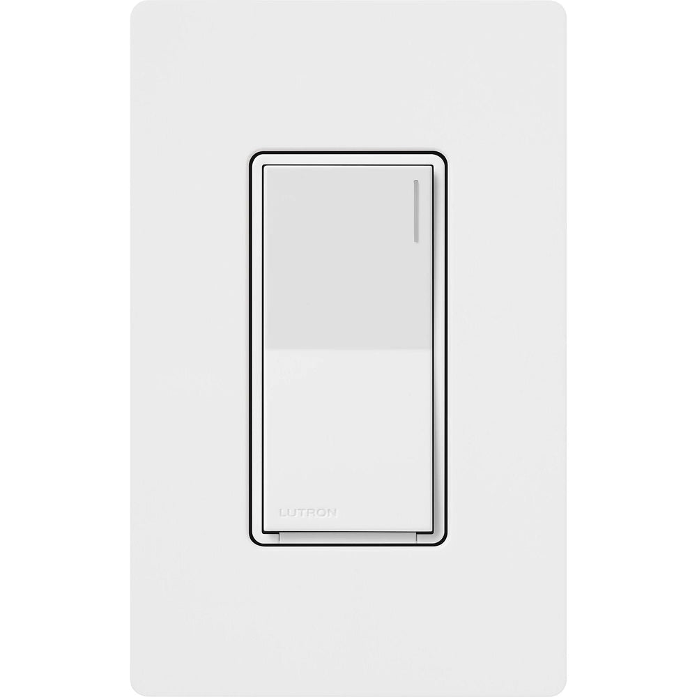 Lutron Sunnata On/Off Switch, 6A Lighting or 3A 1/10HP Motor, Single Pole/Multi-Location, ST-6ANS-WH, White
