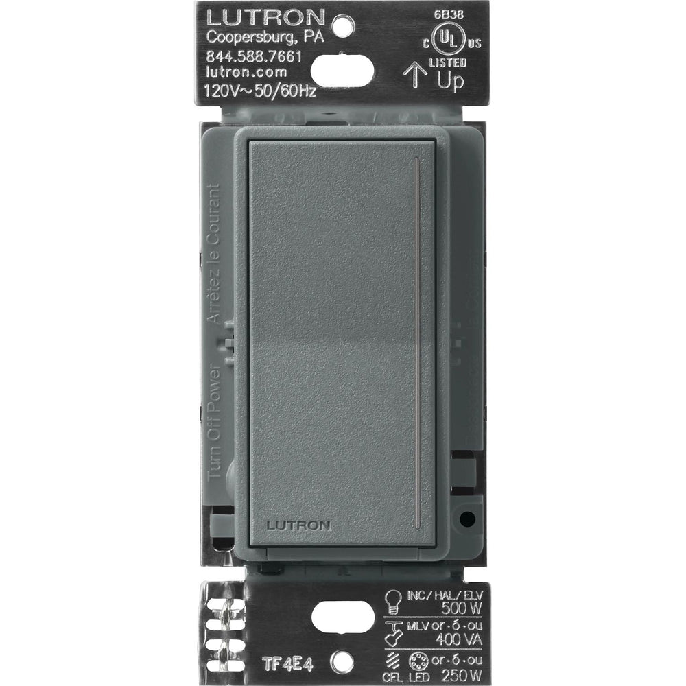 Lutron Sunnata Touch Dimmer - LED+ Pro Max, 250W LED/400W ELV/400VA MLV, Neutral Required, Multi-Location, 120V, ST-PRO-N-SL, Slate