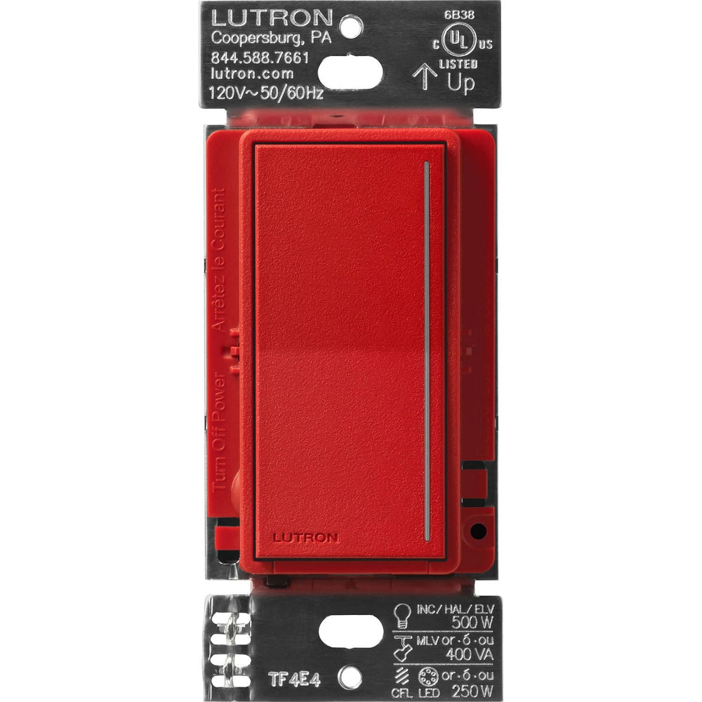 Lutron Sunnata Touch Dimmer - LED+ Pro Max, 250W LED/400W ELV/400VA MLV, Neutral Required, Multi-Location, 120V, ST-PRO-N-SR, Signal Red