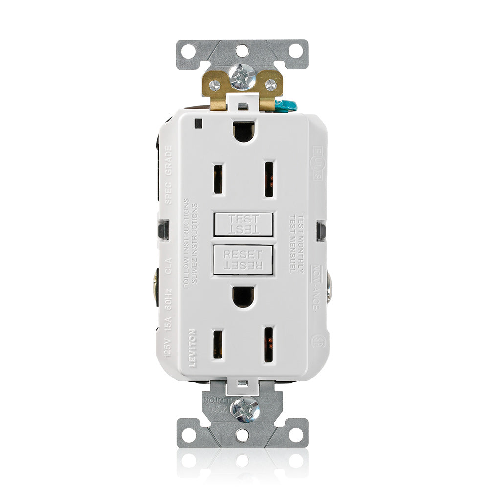 Leviton G5262-W 15 A 125 VAC GFCI Receptacle White