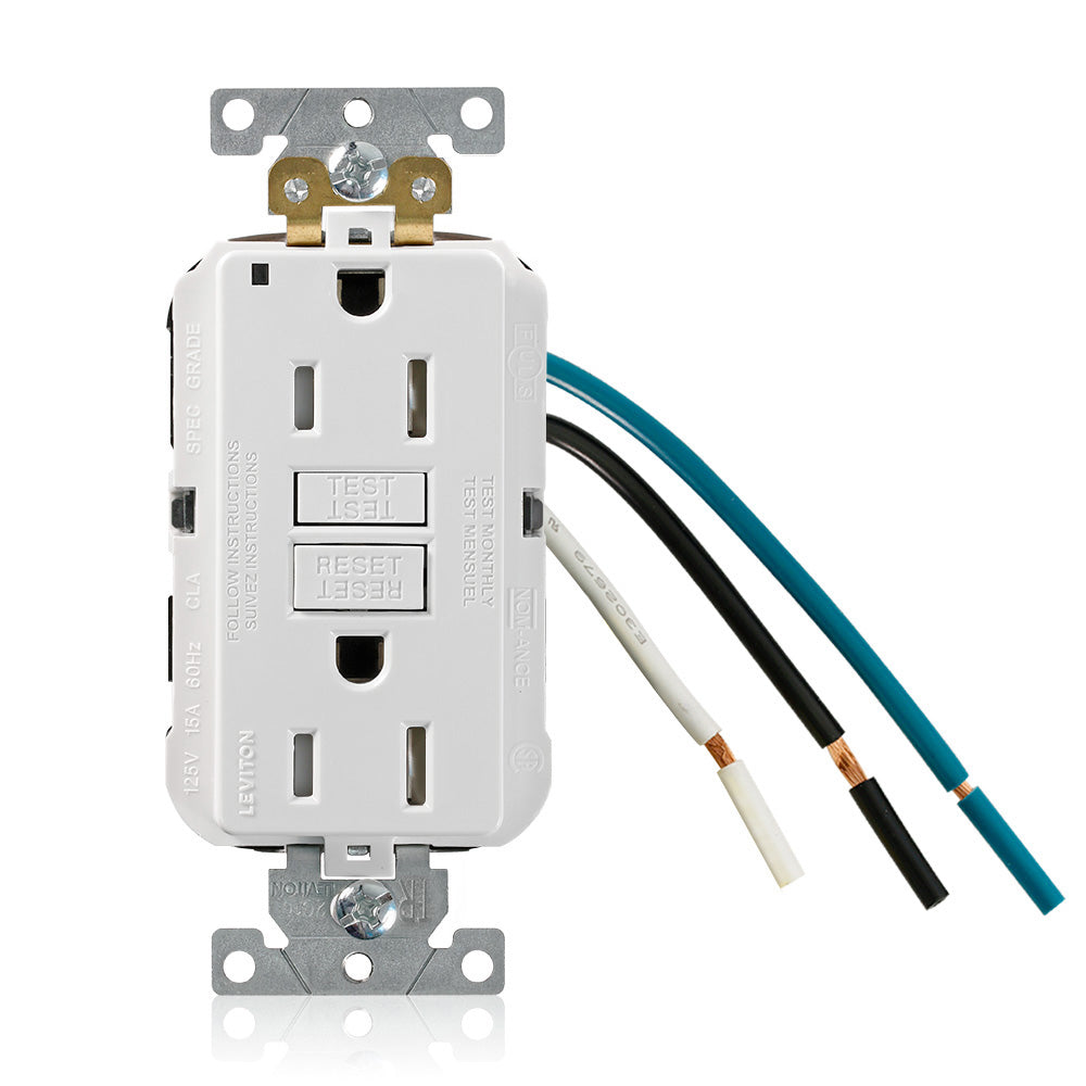 Leviton GFTR1-3LW 15 A 125 VAC GFCI Receptacle White