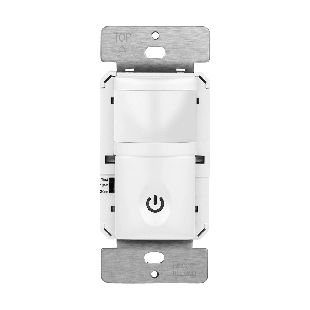 180� PIR Vacancy Motion Sensor Wall Switch, Secured Ground Wire Required, Single Pole