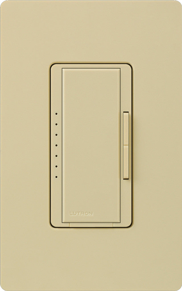 Lutron Maestro Dimmer, 1000W Incandescent/Halogen Only, Single Pole/Multi-Location, 120V, MA-1000-IV, Ivory