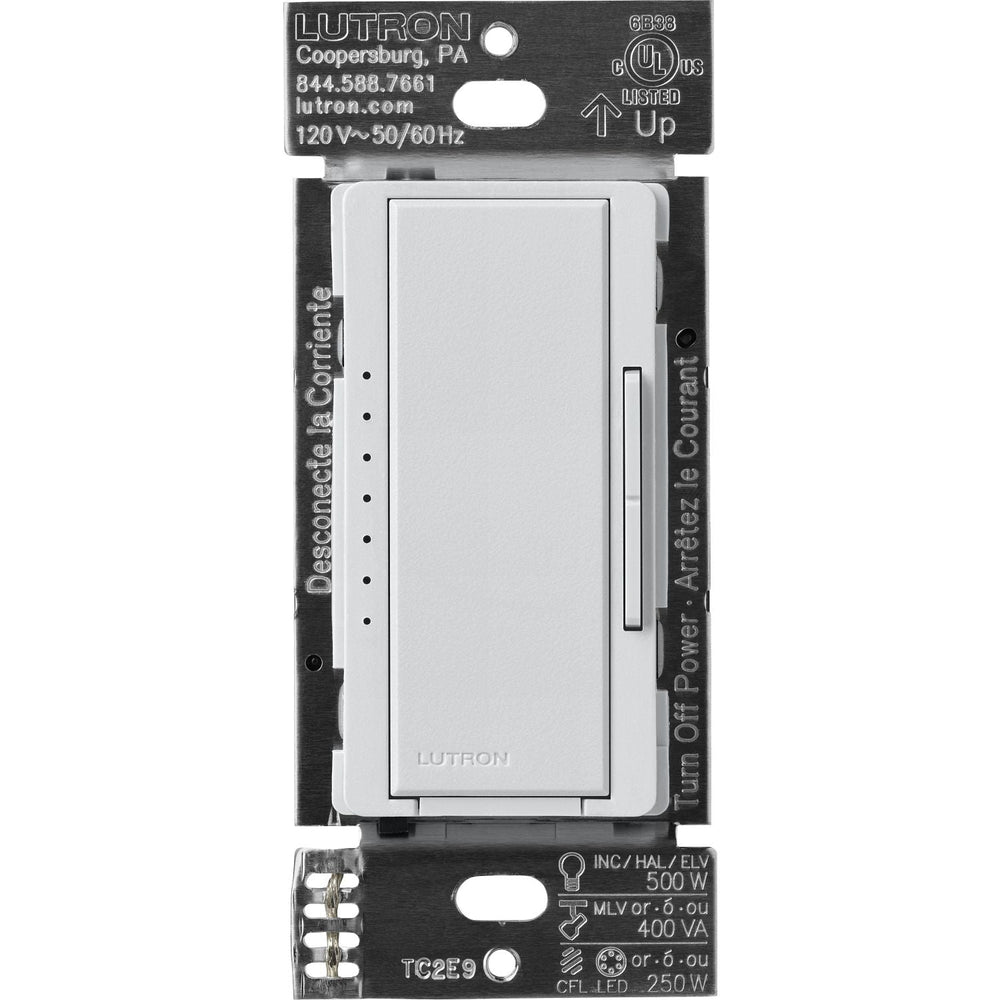 Lutron Maestro Dimmer Switch - LED+ Pro Max, 250W LED/ 500W ELV/ 400VA MLV, Neutral Optional, Single Pole/Multi Location, 120V, MA-PRO-PD, Palladium