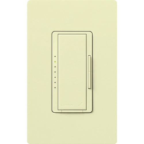 Lutron Maestro Wireless 3-Wire Dimmer for Ballast/LED Driver, 6A, Neutral Required, Single Pole/Multi-Location, 120/277V, MRF2-F6AN-DV-AL, Almond