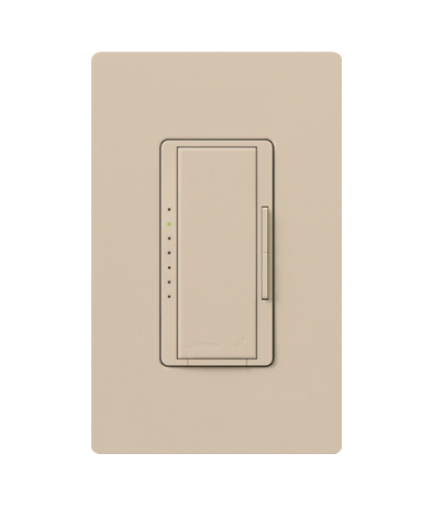 Lutron Vive Maestro Wireless ELV Dimmer, 600W ELV/150W LED, Single Pole/Multi-Location, Neutral Required, 120V, MRF2S-6ELV120-TP, Taupe