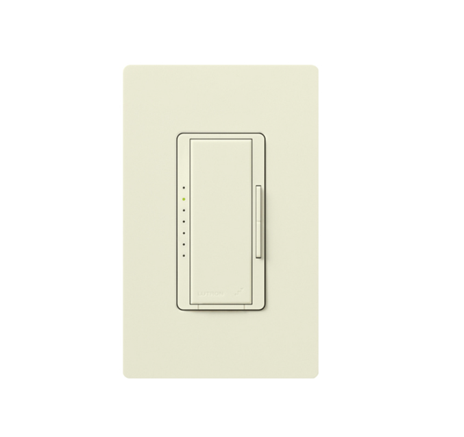 Lutron Vive Maestro Wireless MLV Dimmer, 600VA MLV/150W LED, Single Pole/Multi-Location, Neutral Required, 120V, MRF2S-6ND-120-BI, Biscuit