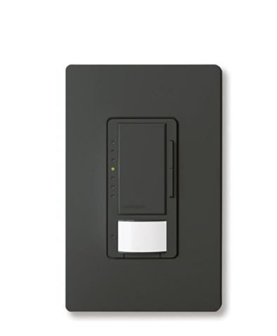 Lutron Vive Maestro 0–10V Vacancy Only Sensor Dimmer, 8A Switching, 50mA Sink, 120/277V, MRF2S-8SD010-BL, Black