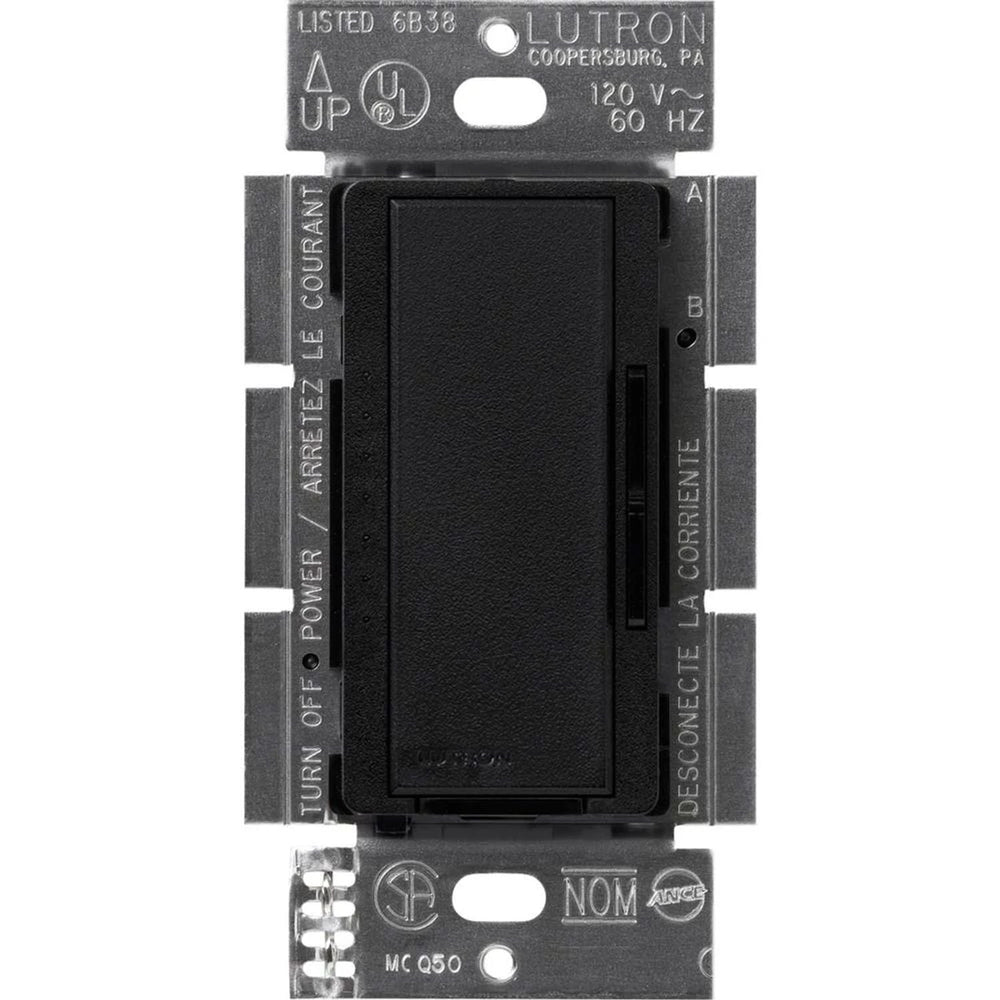 Lutron Maestro ELV Dimmer Switch, 600W, Single-Pole/Multi-Location, Neutral Required, 120V, MSCELV-600M-MN, Midnight
