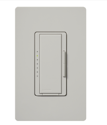 Lutron Maestro MLV Dimmer Switch, 800W (1000VA), Single-Pole/Multi-Location, No Neutral Required, 120V, MSCLV-1000M-PD, Palladium